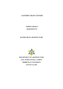 Eastern Craft Center Thesis: Architecture & Design