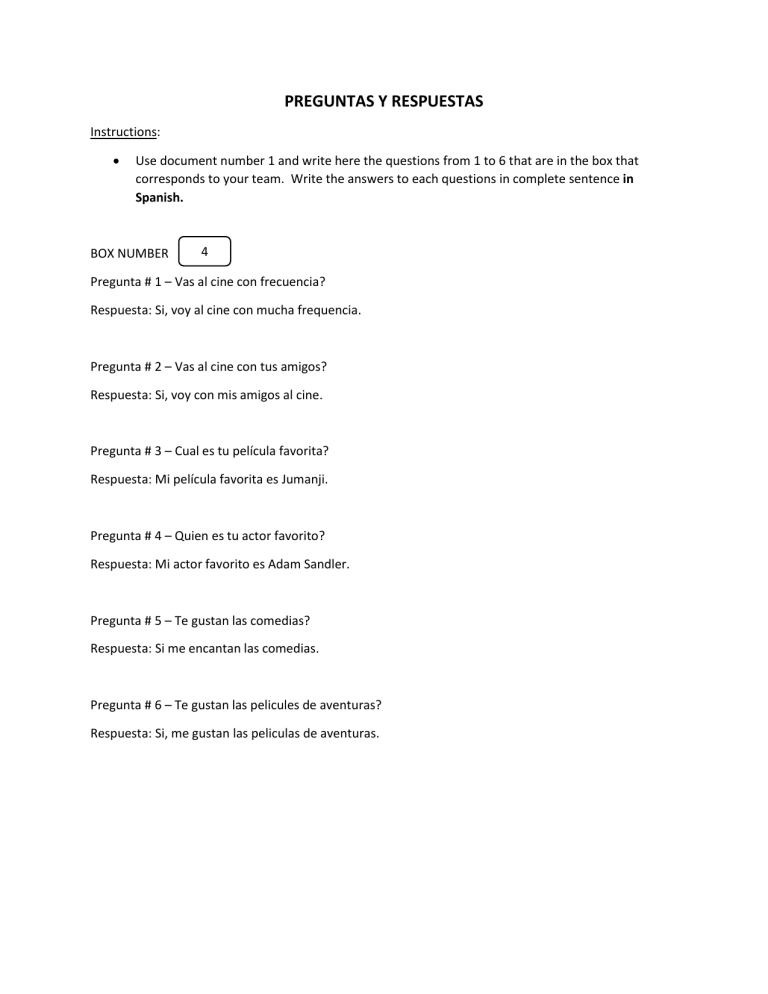 2 Preguntas y respuestas