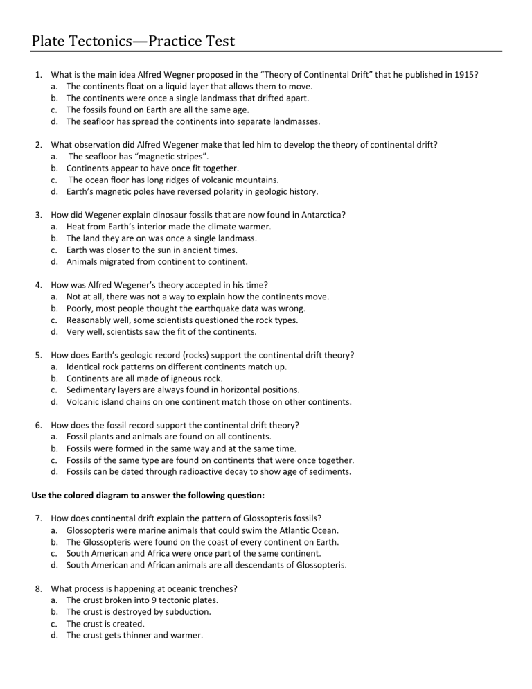 plate-tectonics-practice-test