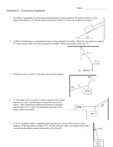 Translational Equilibrium Worksheet - Physics Problems