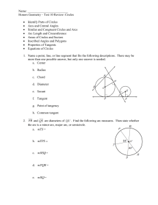Geometry Circles Test Review