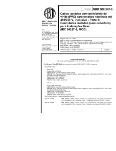 NBR NM 247-3 Errata: Cabos Isolados PVC