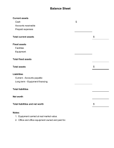 Balance Sheet Template