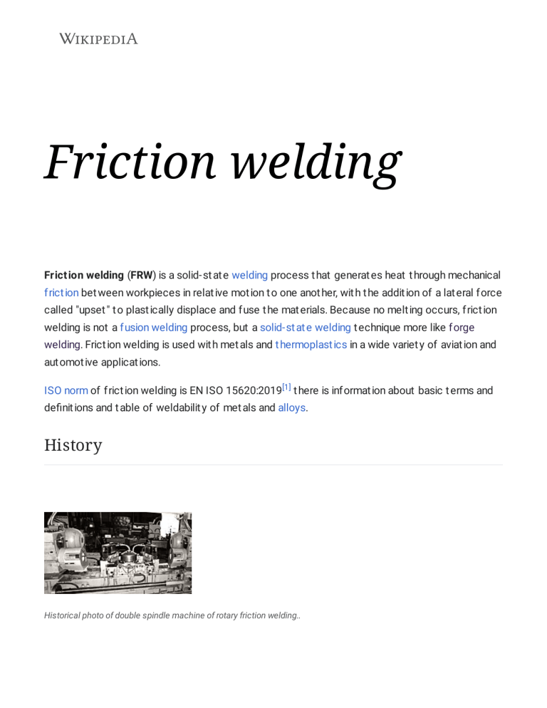 Friction Welding - Wikipedia