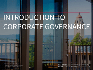 Corporate Governance: An Introduction