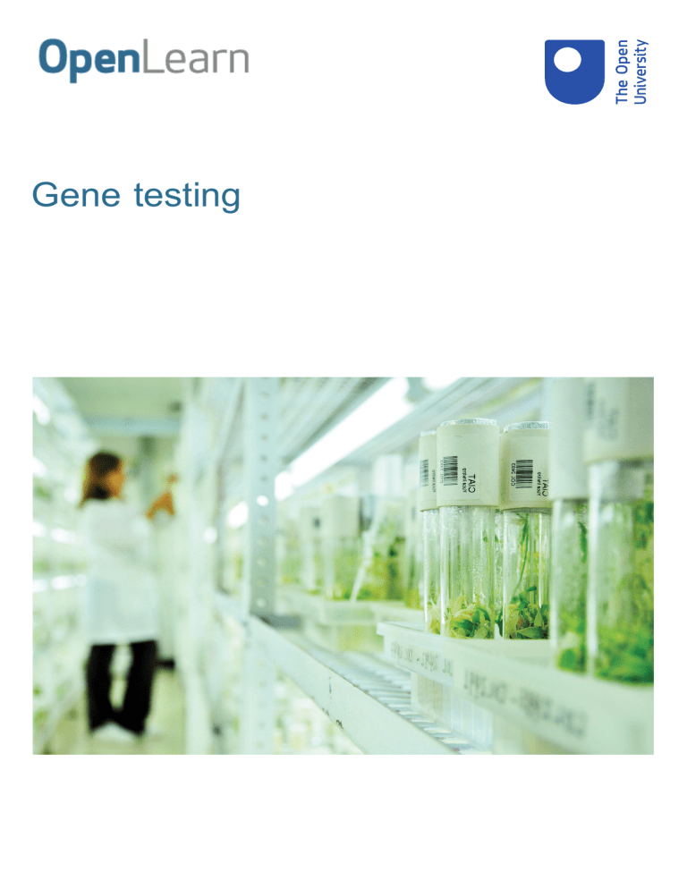 Gene Testing Printable