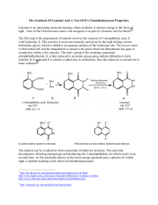 Luminol Synthesis & Chemiluminescence Lab Report