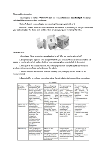 Packaging Box Design Project: Instructions & Rubric