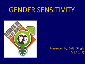 Gender Sensitivity Presentation