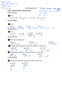 Year 8 Math Revision: Negative Numbers, Indices, Shapes