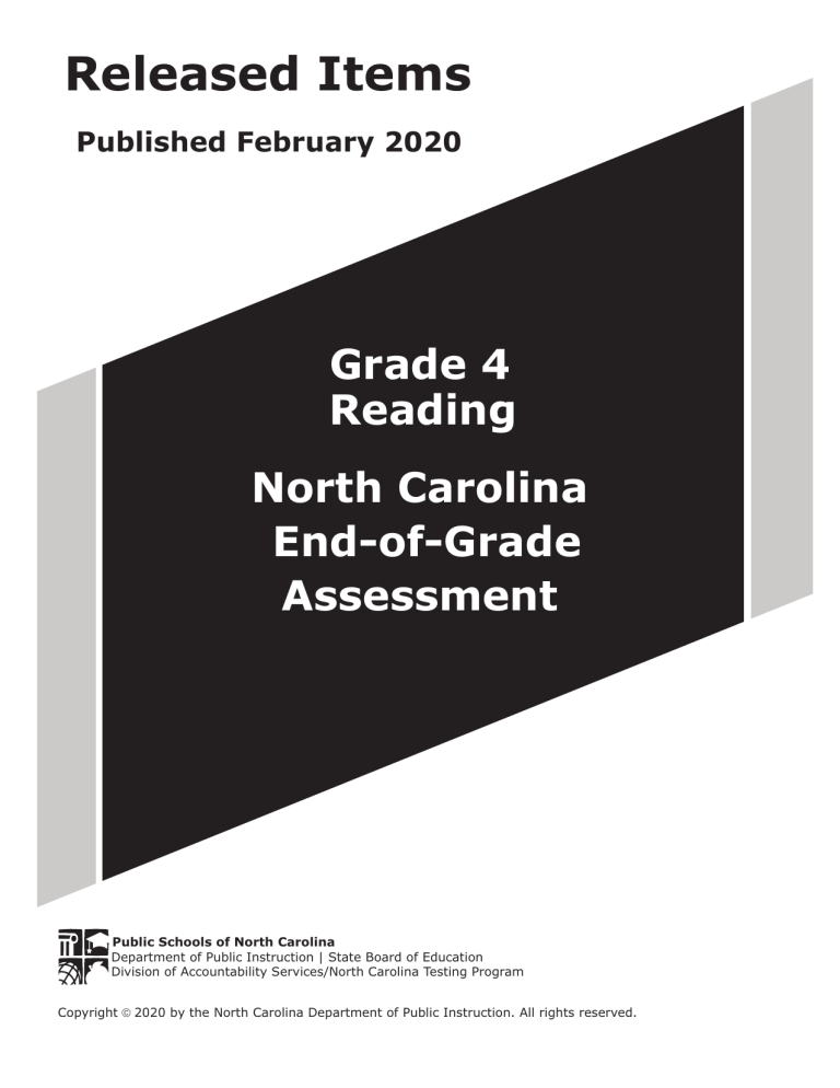 Grade 4 Reading Assessment - North Carolina EOG