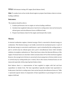 IC Engine Performance Test: Heat Balance Lab Manual