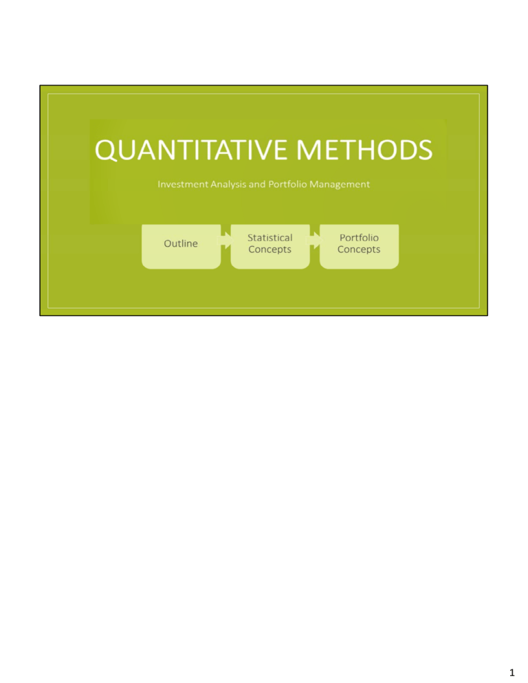 Quantitative Methods (with notes) Final