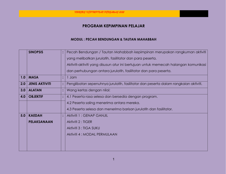 1 - MODUL - KEPIMPINAN PROGRESS 1