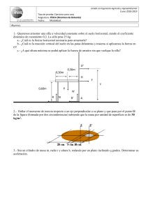 Ejercicios de Dinámica de Rotación - Ingeniería Agrícola