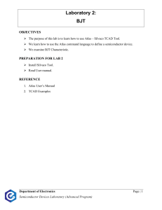 BJT Characteristics Lab Manual - Silvaco TCAD