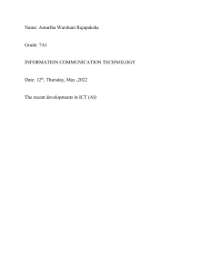 ICT & AI: Robotics Assignment
