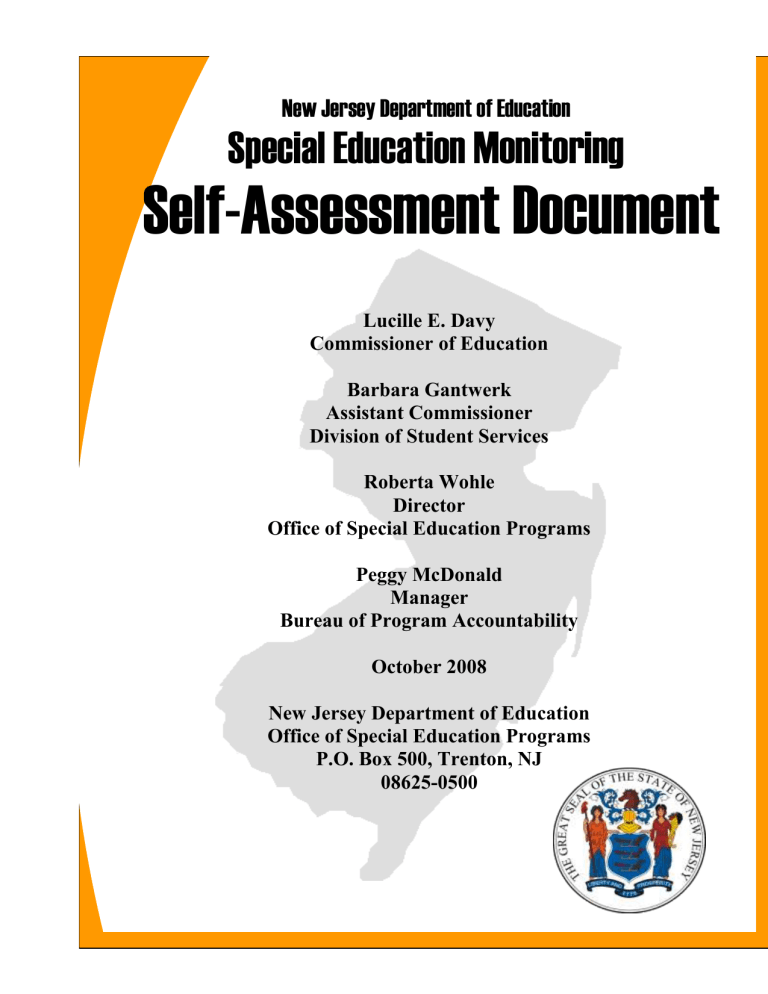 NJDOE Special Education Monitoring