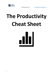 Productivity Cheat Sheet: Business & Law