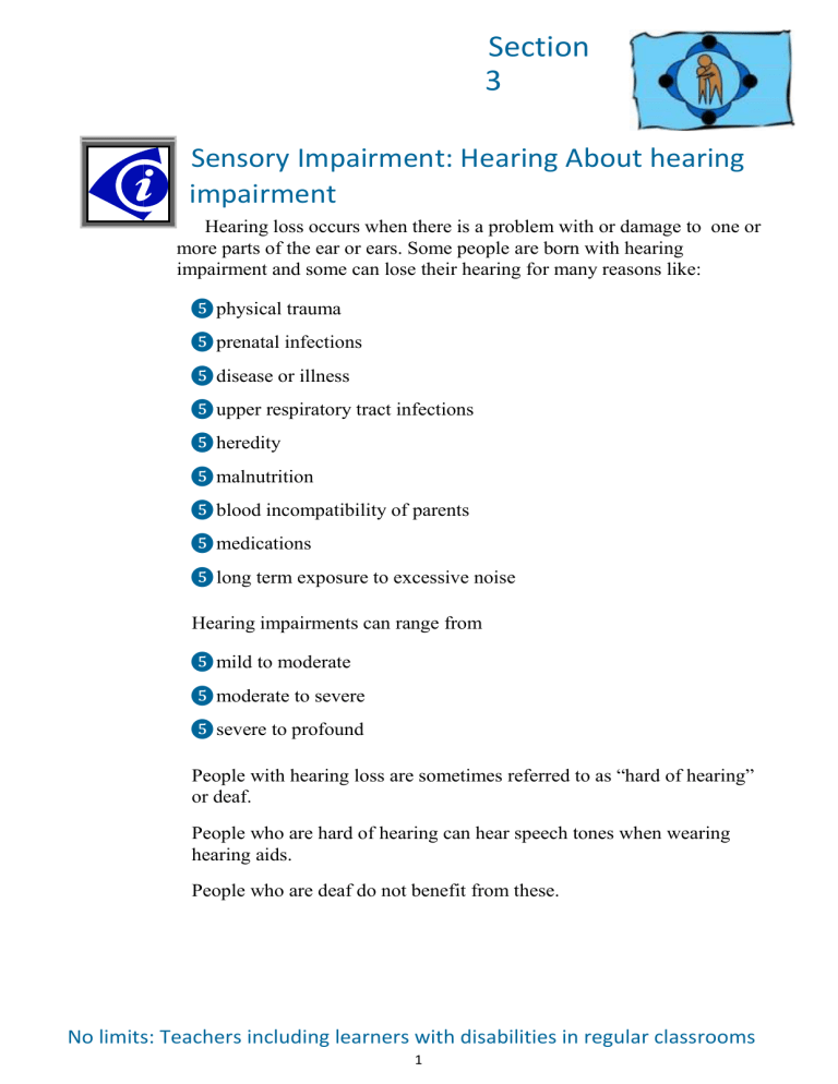 TOPIC6SENSORYIMPAIREMENTHEARINGIMPAIRMENT