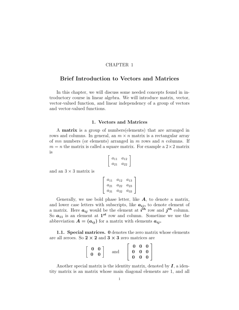 How Are Vectors And Matrices Related