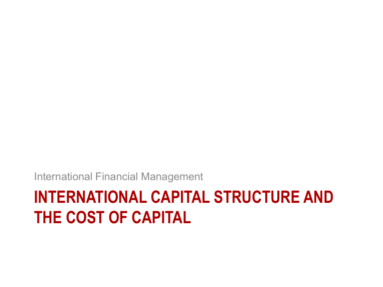 international-capital-structure-and-cost-of-capital