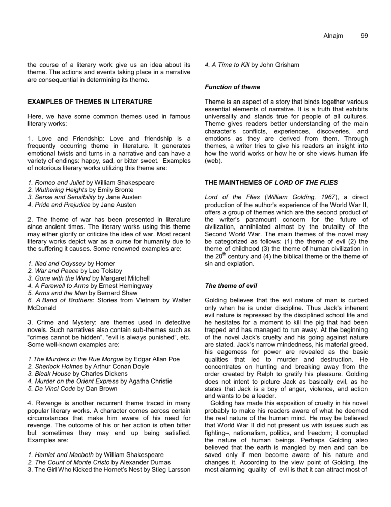 The main themes in Lord of the Flies