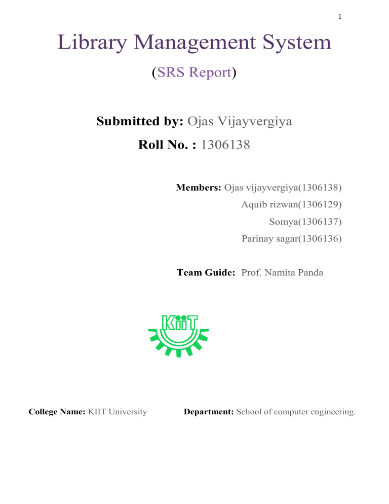 Library Management System SRS Report Lib