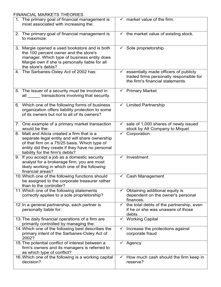 financial-markets-theories