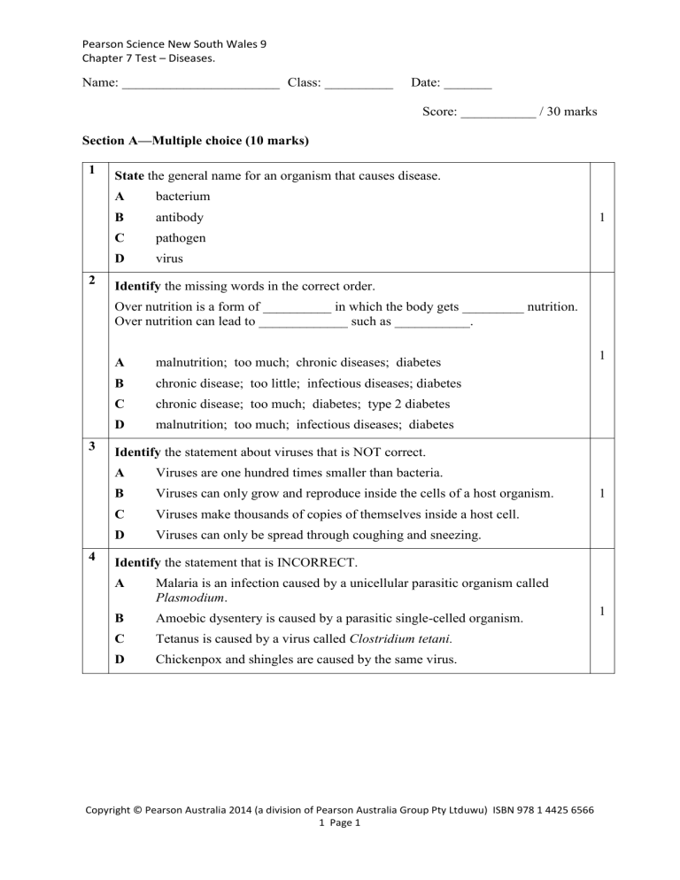 PS9NSW Ch7 test Diseases