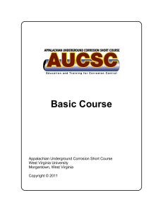 Underground Corrosion Basic Course