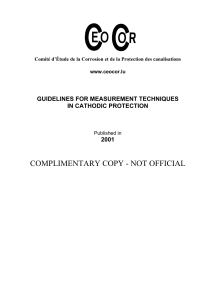 Cathodic Protection Measurement Guidelines