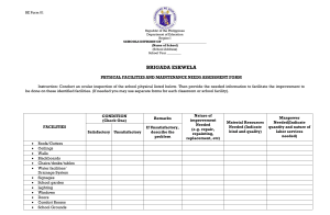 Brigada Eskwela Facilities Assessment Form
