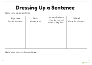 Sentence Dressing: Improve Writing Skills
