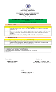 Grade 11 Statistics: Least Mastered Competencies & Interventions