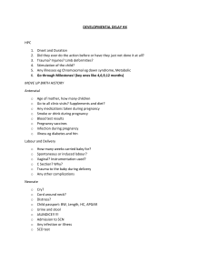 Developmental Delay History Template