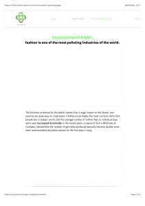 Textile Industry Environmental Impact