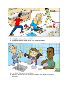 Unsafe Practice Activity Lab Safety Worksheet: Identify Unsafe Practices