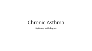 Chronic Asthma: Pathophysiology, Diagnosis & Treatment