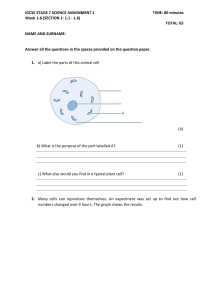 IGCSE Stage 7 Science Assignment
