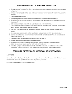Preguntas Thor-Gel/Cem y consulta medición resistividad