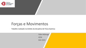 Forças e Movimentos: Trabalho de Física-Química