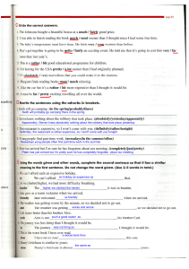 English Grammar Exercises: Adverbs & Comparisons