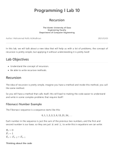 Recursion in Java: Programming Lab Guide