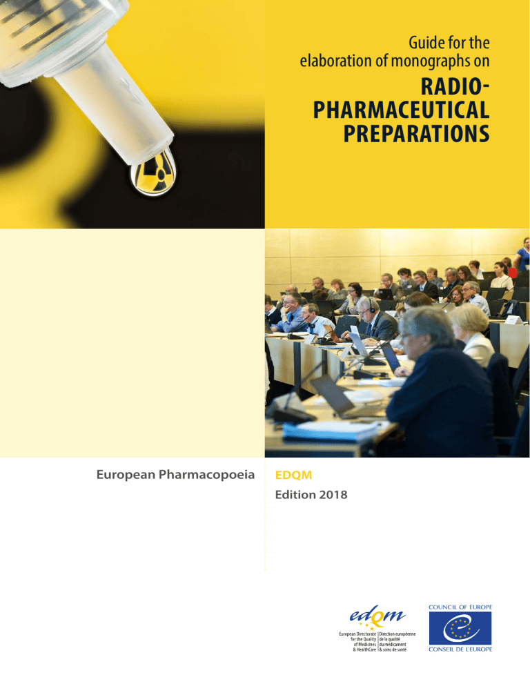 Radiopharmaceutical Monographs Guide European Pharmacopoeia