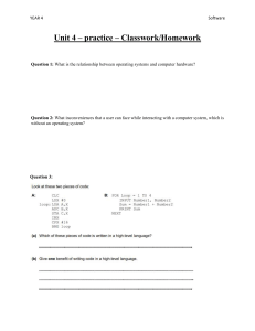 Operating Systems & Programming Homework - Year 4