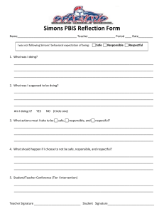 Simons PBIS Reflection Form