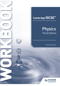 Cambridge IGCSE Physics Workbook, Third Edition