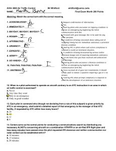 Air Traffic Control Exam: Emergency Procedures & Communication