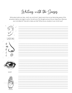 Sensory Writing Worksheet